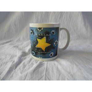 Collectible LINYI Silver Phoenix Making the Difference Coffee Mug Cup Blue Stars